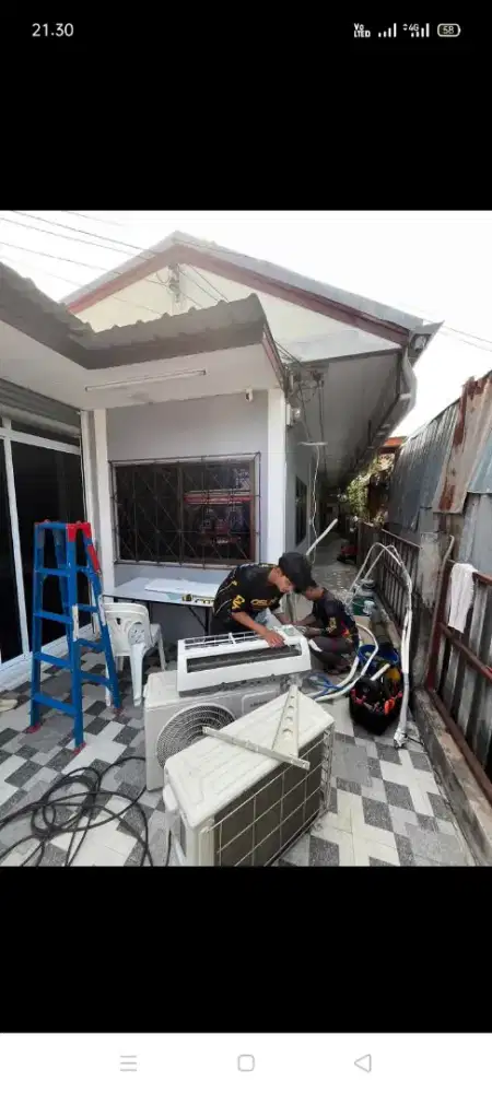 Jasa servis AC kulkas mesin cuci kompa air dll bergaransi