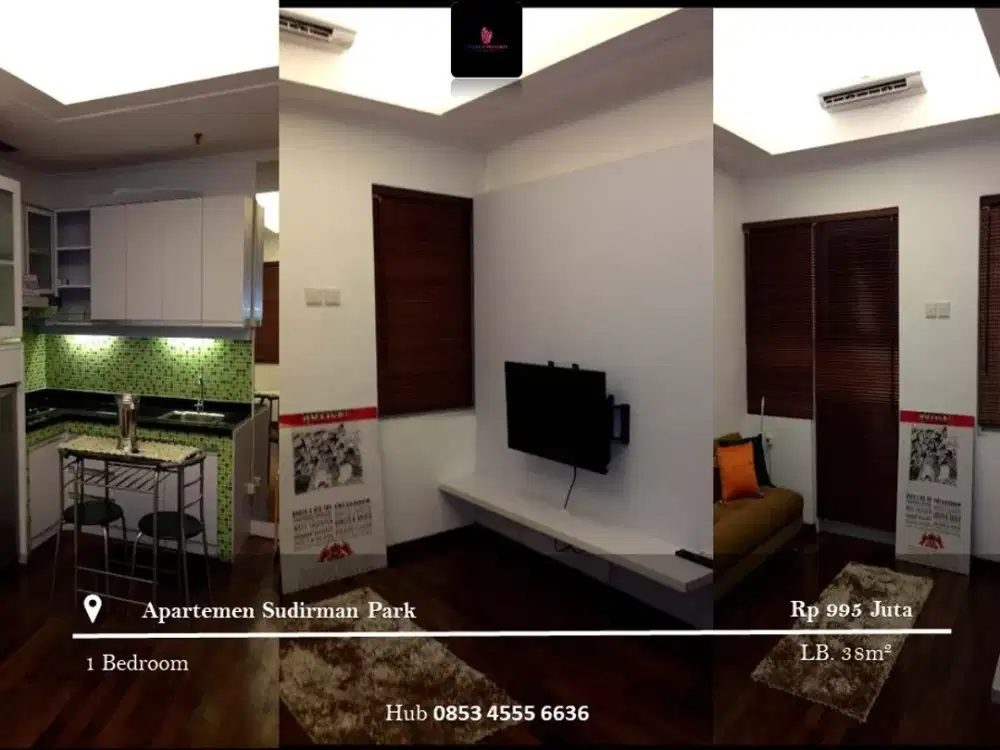 Dijual Apartement Sudirman Park Low Floor 1BR FF