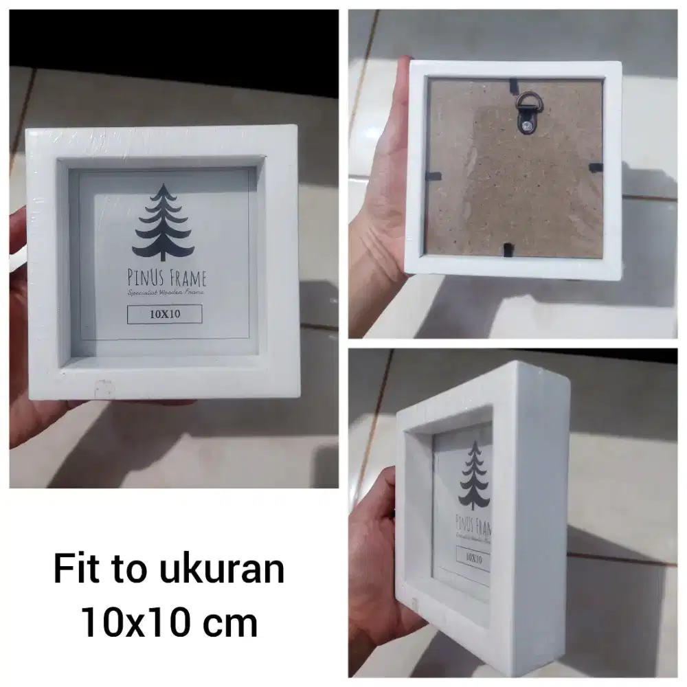 Frame Putih Bingkai Foto ukuran 10x10 cm (2pcs)