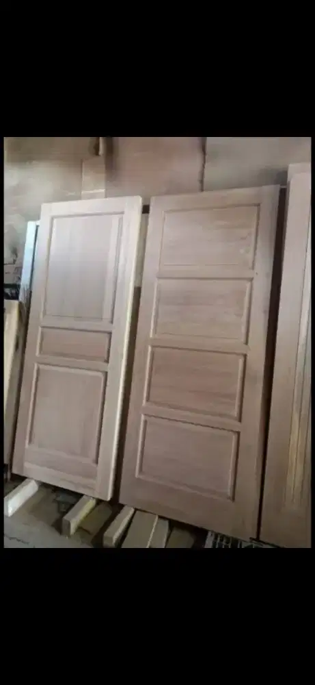 Pintu minimalis Nya ready dari kayu bekas, Meranti oven berkualitas
