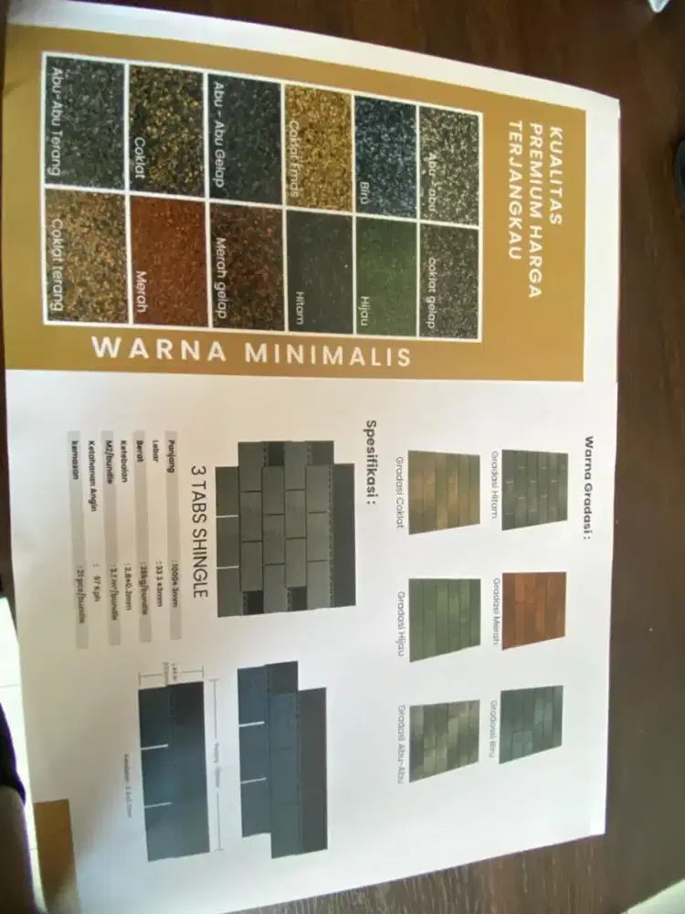 Jual atap bitumen (Bali bitumen)