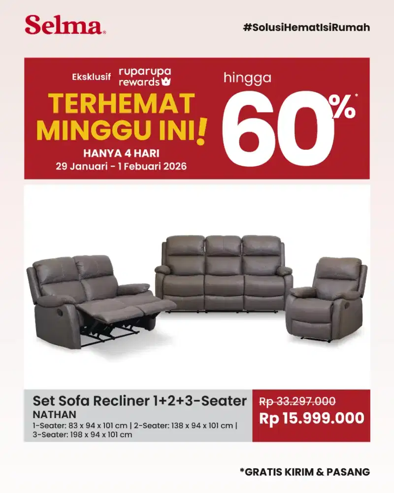 Nathan Sofa set Reclener