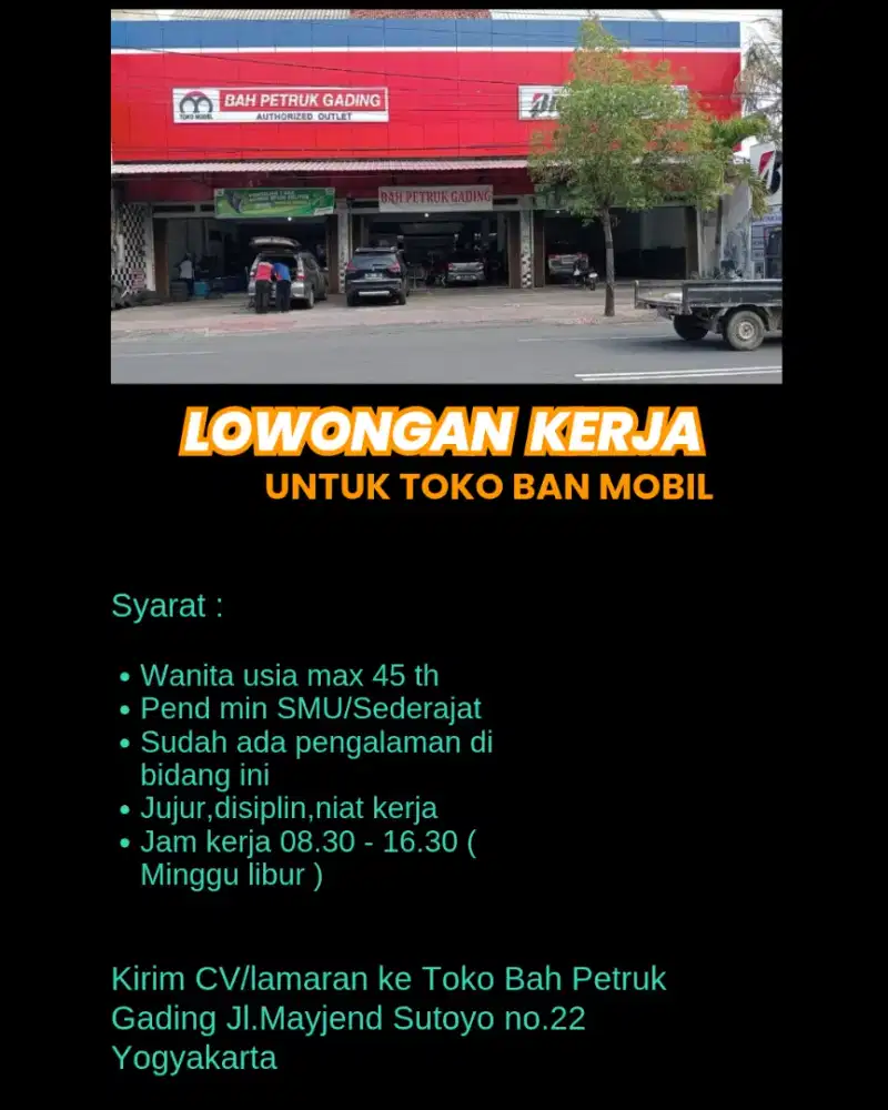 Lowongan kerja karyawati