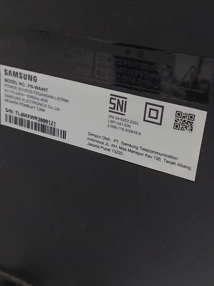 Dijual Cepat Samsung Soundbar + Subwoofer A series