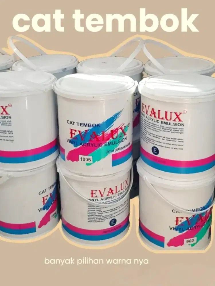 Cat tembok merk evalux