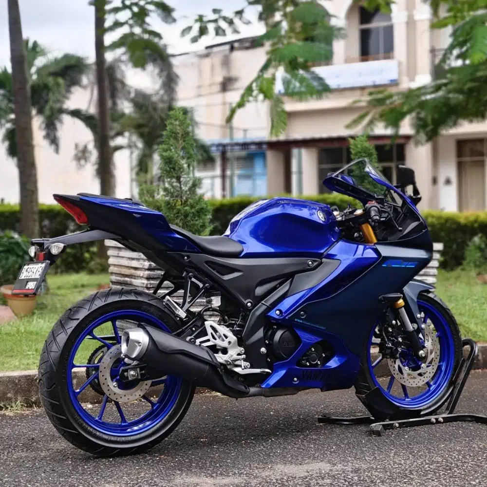 KM 1K AJA! YAMAHA YZF R15 V4 2023 BIRU PAJAK HIDUP FULL ORI