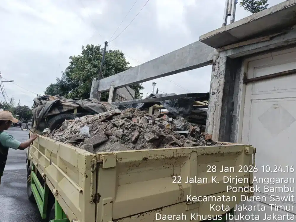 Jasa buang puing dan buang sampah proyek