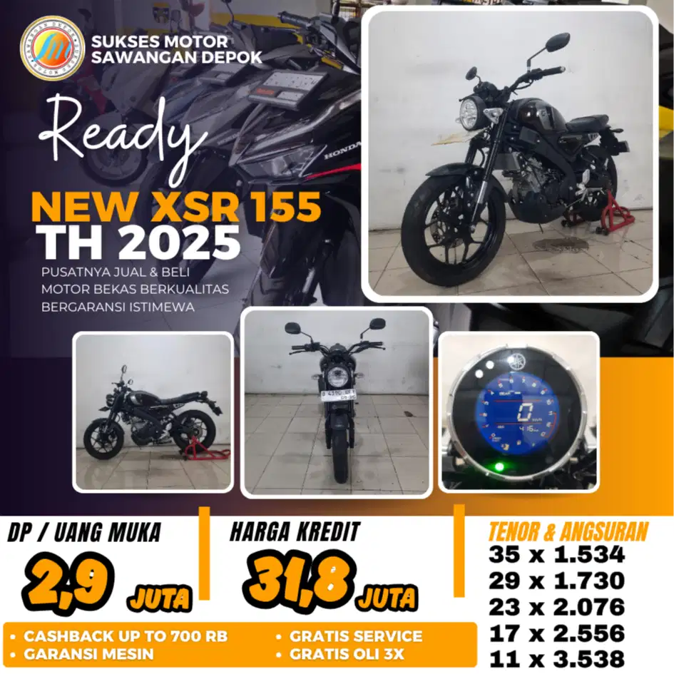 LOW KM ISTIMEWA YAMAHA XSR 155 TH 2025 UNIT MULUS BISA CASH KREDIT
