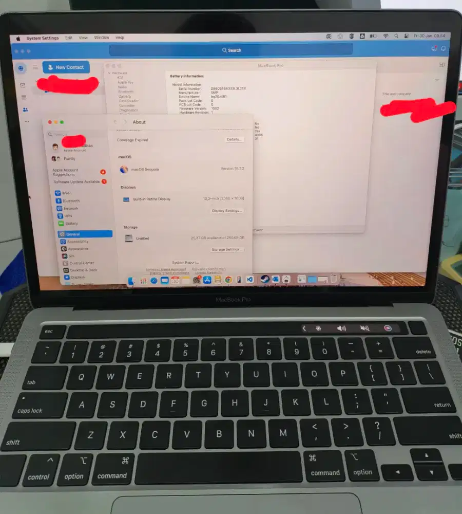 MacBook Pro 13 2020 Intel core i5 SSD 256GB Ram 8 GB