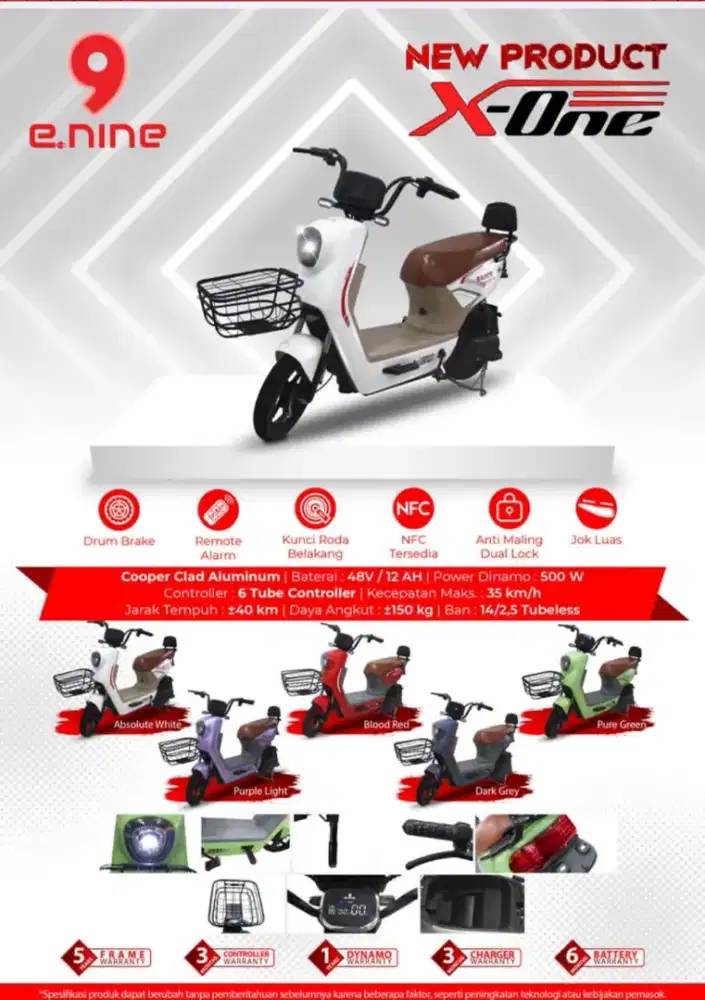 Sepeda listrik enine X-one bluetooth