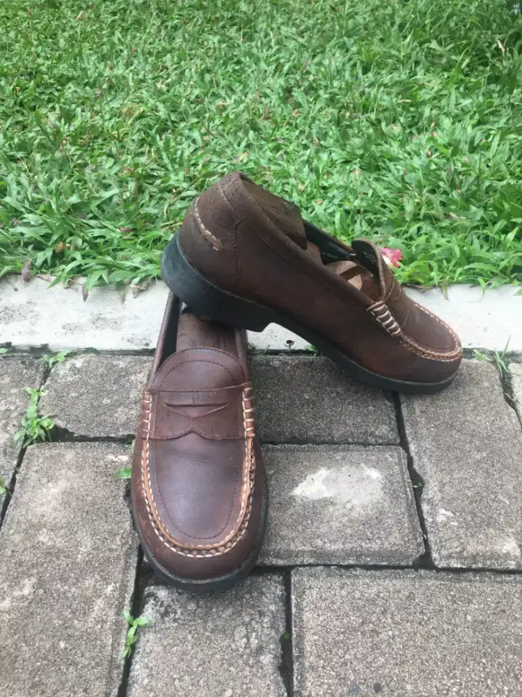 Sepatu Second Original Kulit Slip On Rockport Coklat