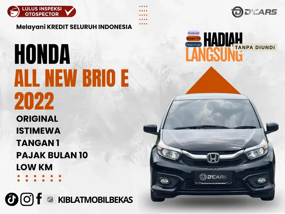 HONDA BRIO E 2022 AUTOMATIC TANGAN 1 LOW KM ORIGINAL BALENO