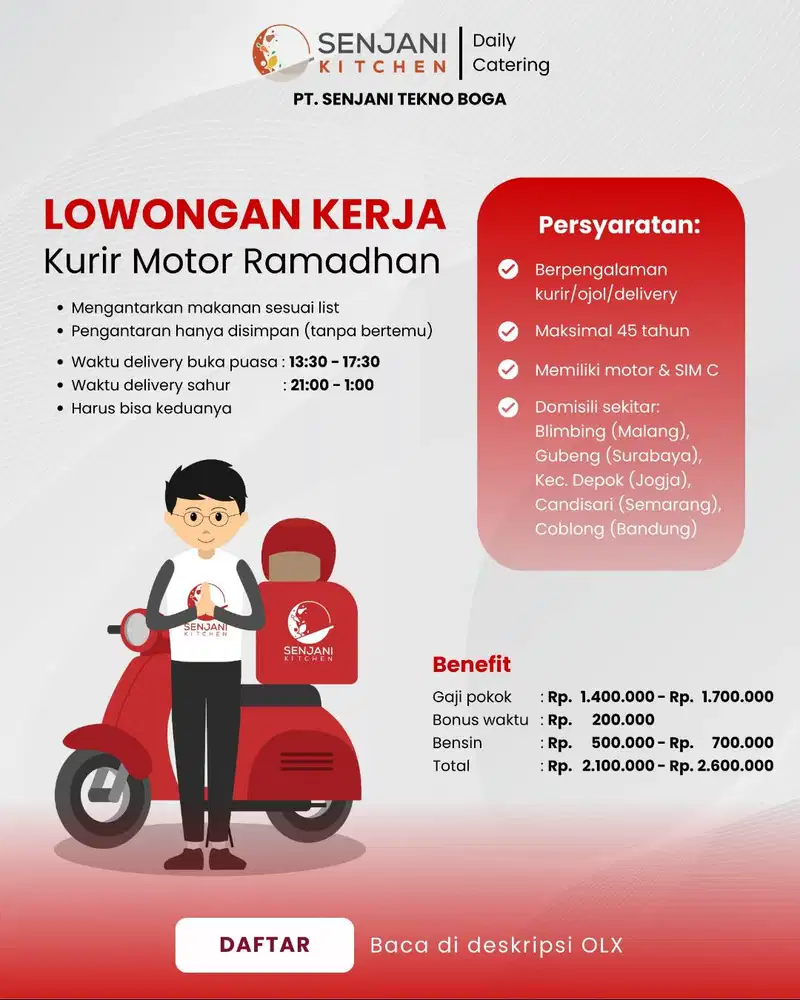 LOKER KURIR MOTOR