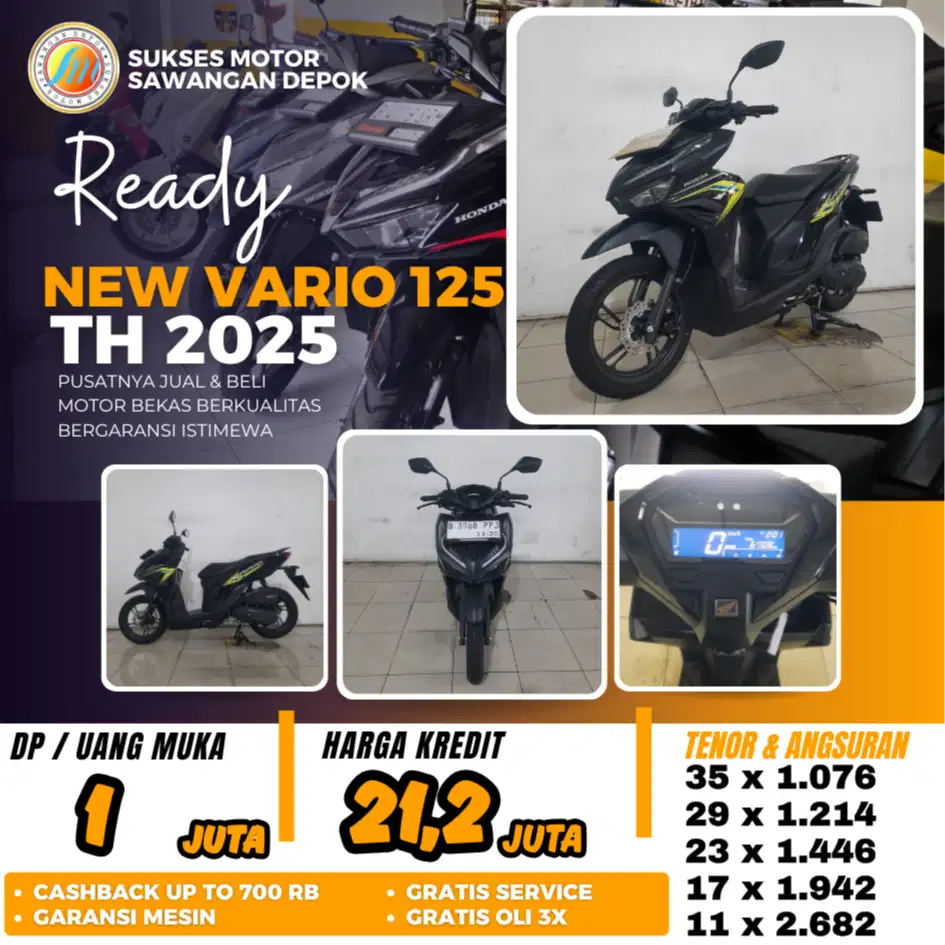 MULUS ISTIMEWA HONDA NEW VARIO 125 CBS TH 2025 BISA KREDIT BERGARANSI