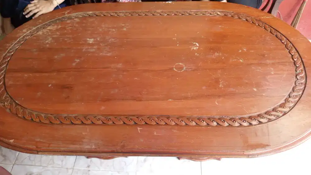 meja makan kayu jati