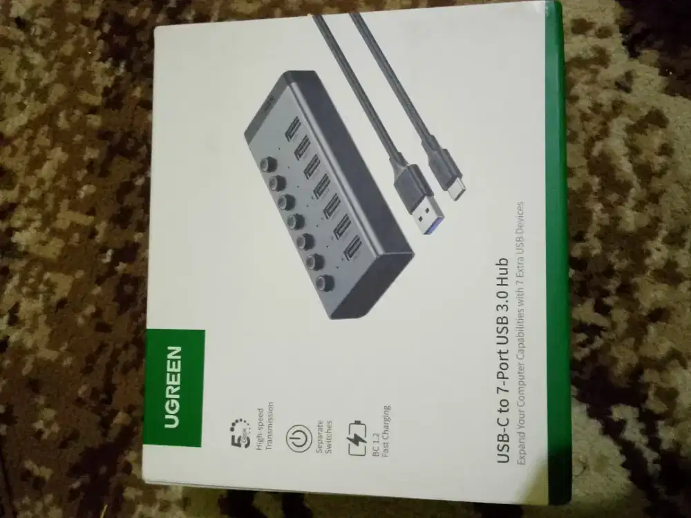 Ugreen Powered Usb Hub 7Port Usb 3.0 4Charging Port + Dc Adaptor 90307