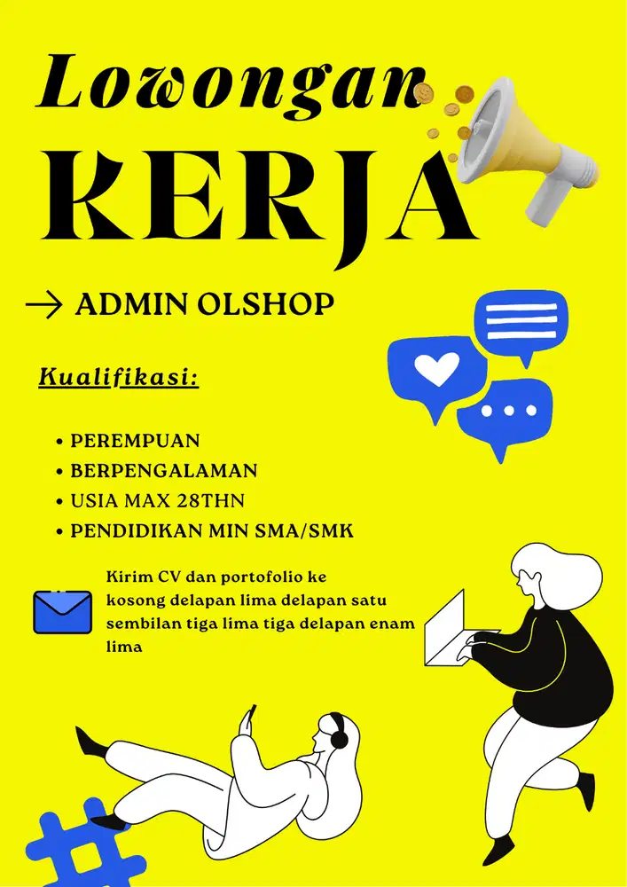 info loker admin olshop