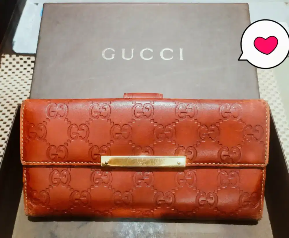 Jual gucci purse / dompet wanita guccishima red