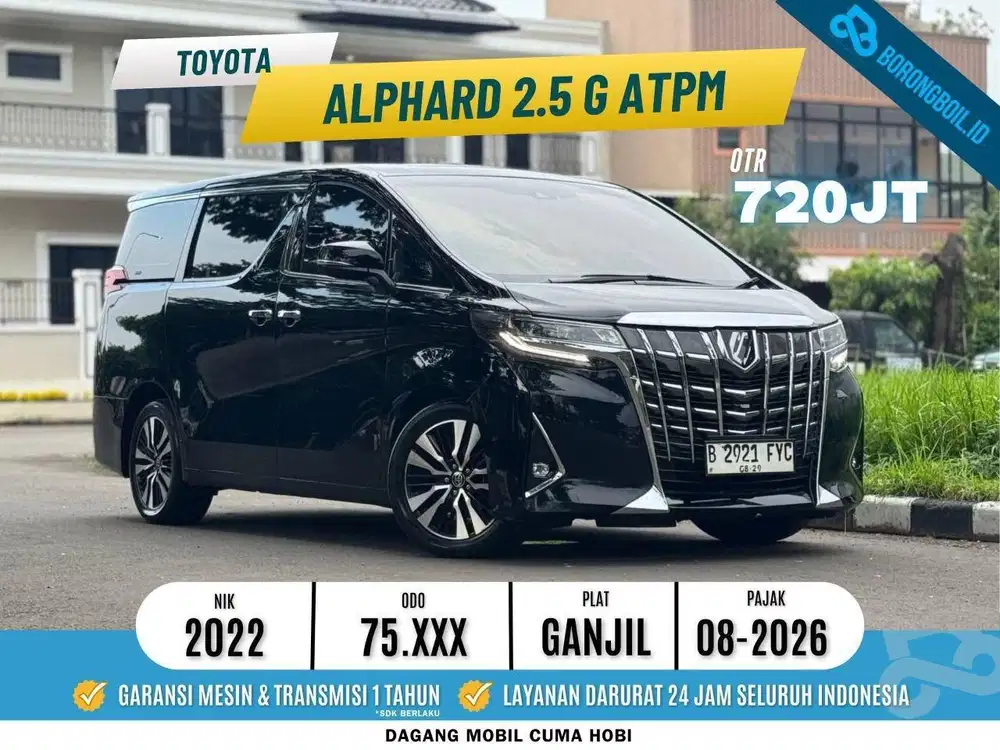 Toyota Alphard 2.5 G ATPM TSS 2022 Hitam