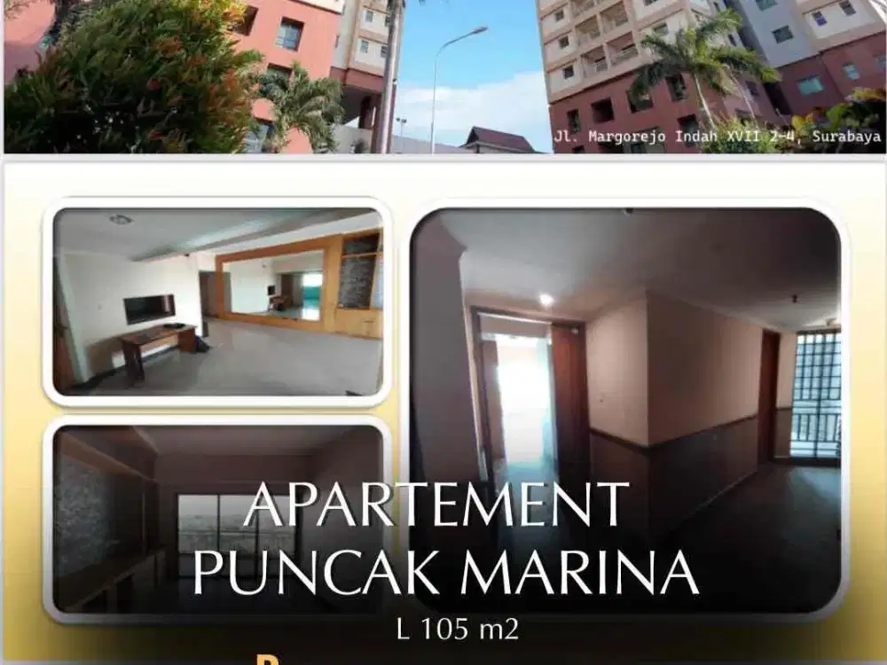 Dijual di harga NJOP‼️Apartemen Puncak marina (margorejo indah)
