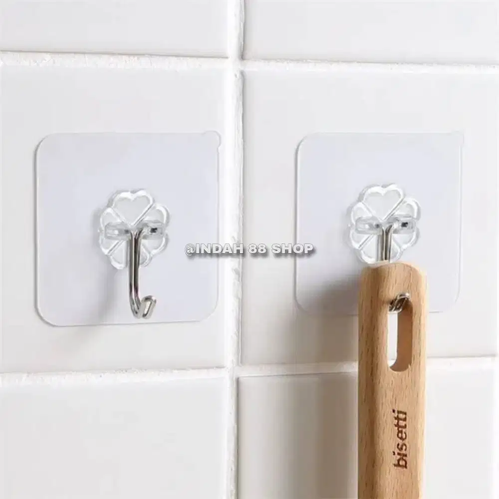 Hook Tempel / Gantungan Dinding Kamar Mandi / Gantungan Baju Serbaguna