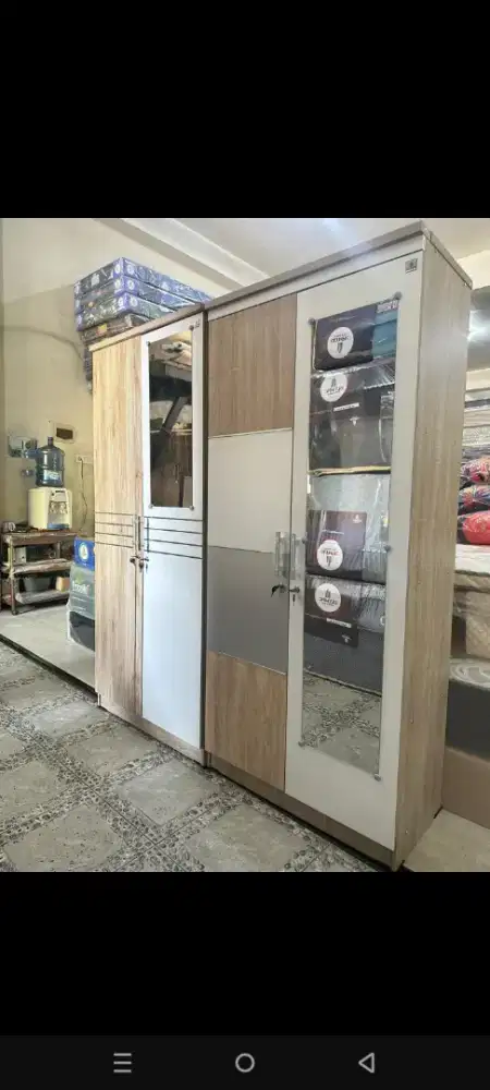 Lemari pakaian 2 pintu tebal & kokoh merk Olympic