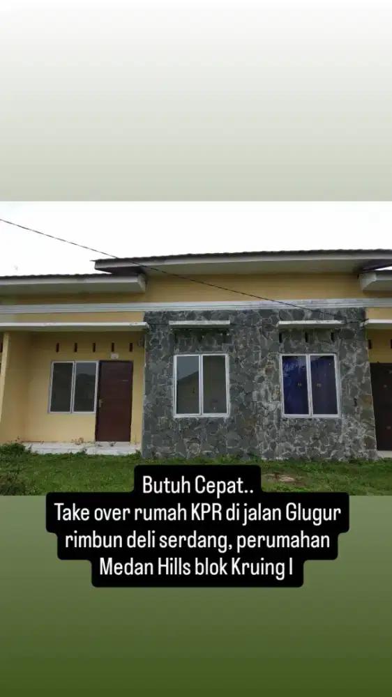 Take Over KPR Rumah di Perumahan Medan hills