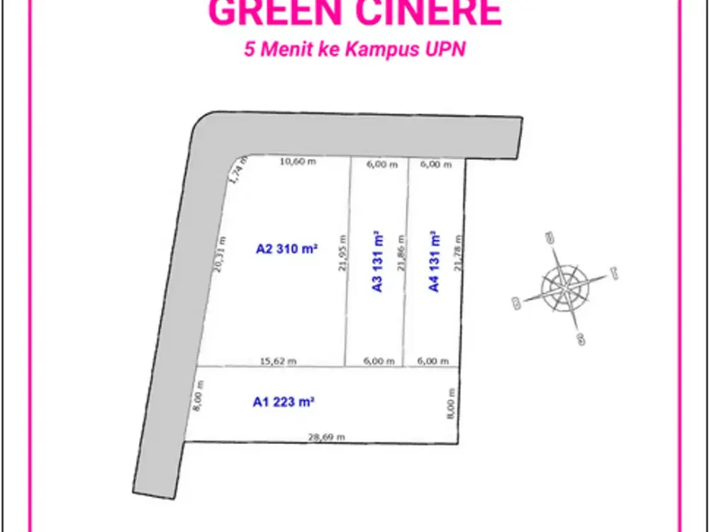 Kavling Dalam Perumahan, 10 Menit Pintu Tol Brigif, SHM Pecah