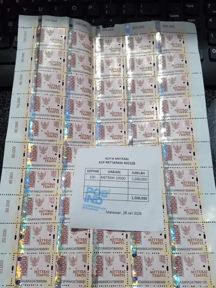 Materai Tempel 10.000/50 Lembar
