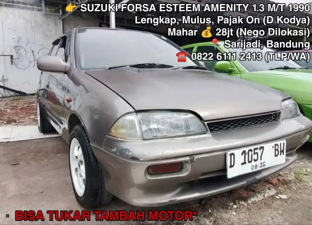 Suzuki Forsa Esteem 1.3 Amenity M/T 1990 Lengkap Pajak On Bs TT Motor!