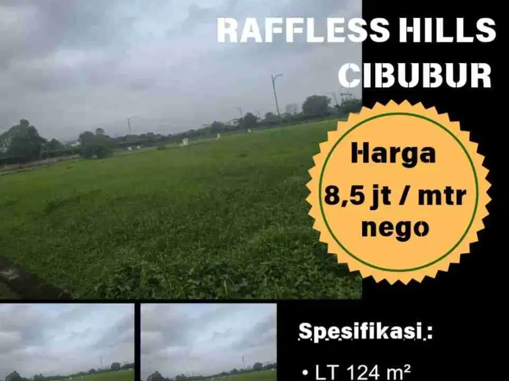 JUAL KAVLING HARGA 8JT-AN PER METER RAFFLES HILLS CIBUBUR