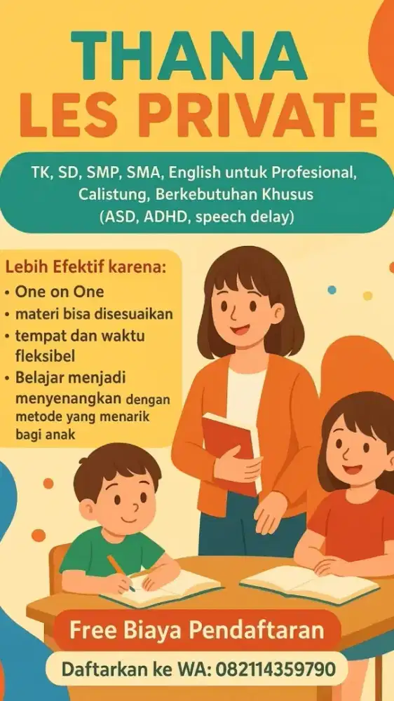 Dicara Guru Les Bisa Math,Inggris untjk Tk-SMA