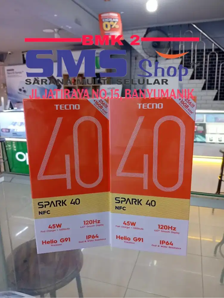 Tecno Spark 40 8/256 GB NFC - Baru & Garansi Resmi