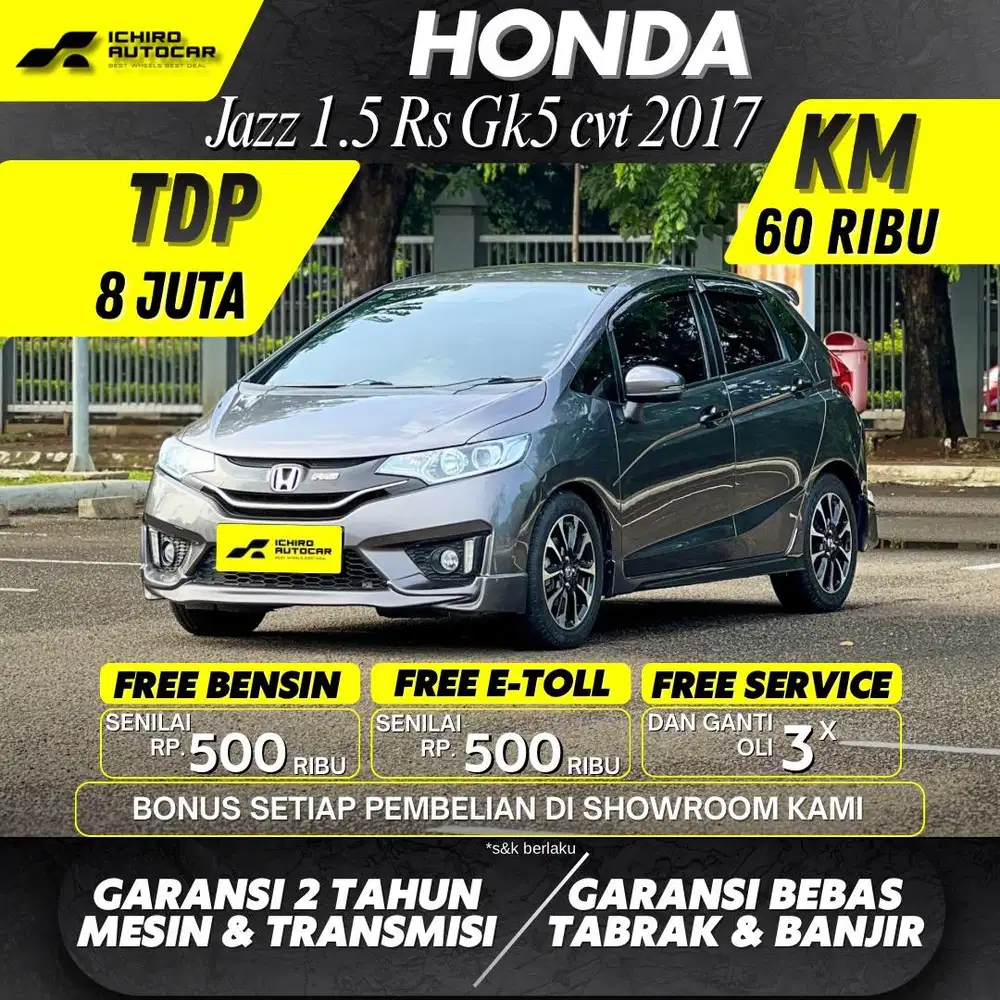 HONDA JAZZ RS 2017 KM 67RB PAJAK 07.26 PLAT B GENAP ‎