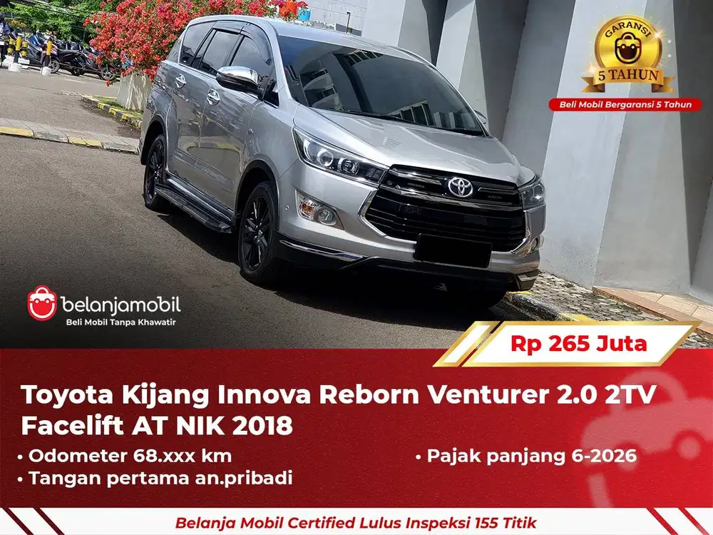 [ GARANSI 5TH ] Toyota Kijang Innova Reborn Venturer 2.0 2TV 2018 2019