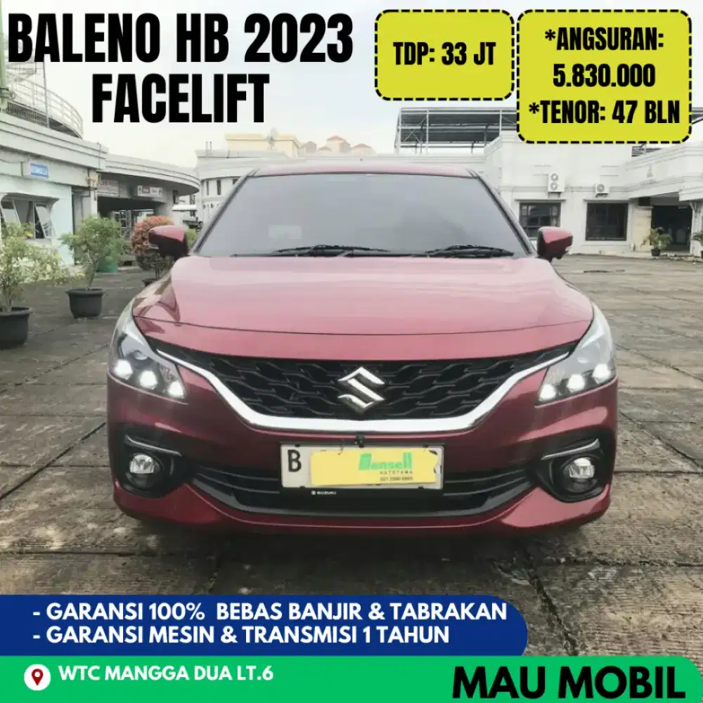KM 19rb ANTIK, Baleno HB Facelift 2022/2023/2024 Merah