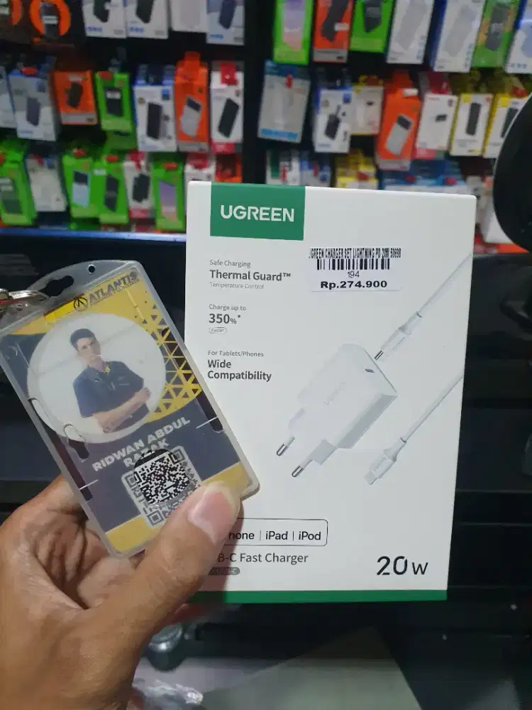 UGREEN CHARGER SET LIGHTNING PD20W | ATLANTIS DAHSYAT