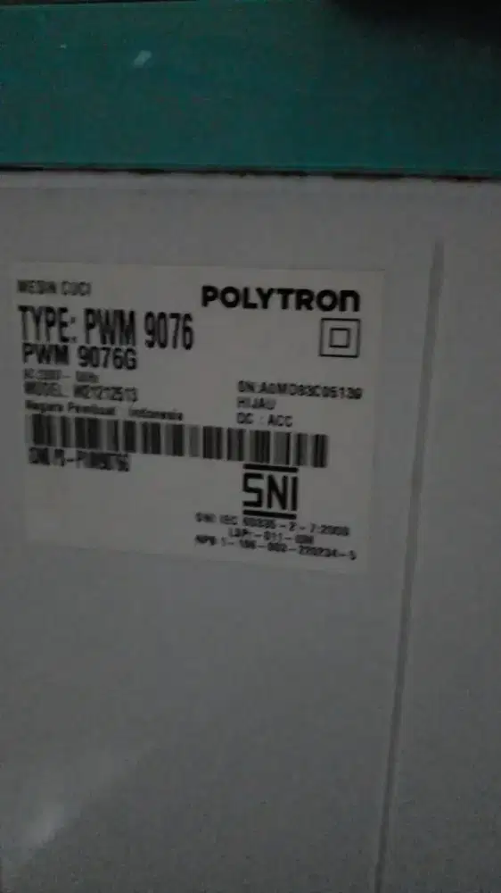 mesin cuci polytron