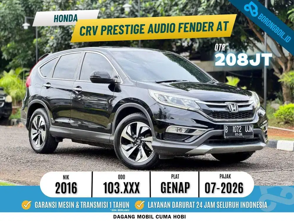TERMURAH!!CRV 2.4 PRESTIGE AUDIO FENDER AT 2016 SIAP PAKAI
