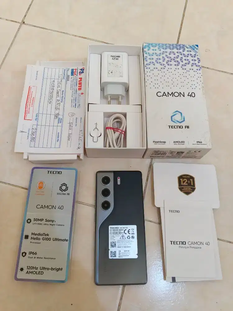 Tecno Camon 40 8/256gb nominus garansi on