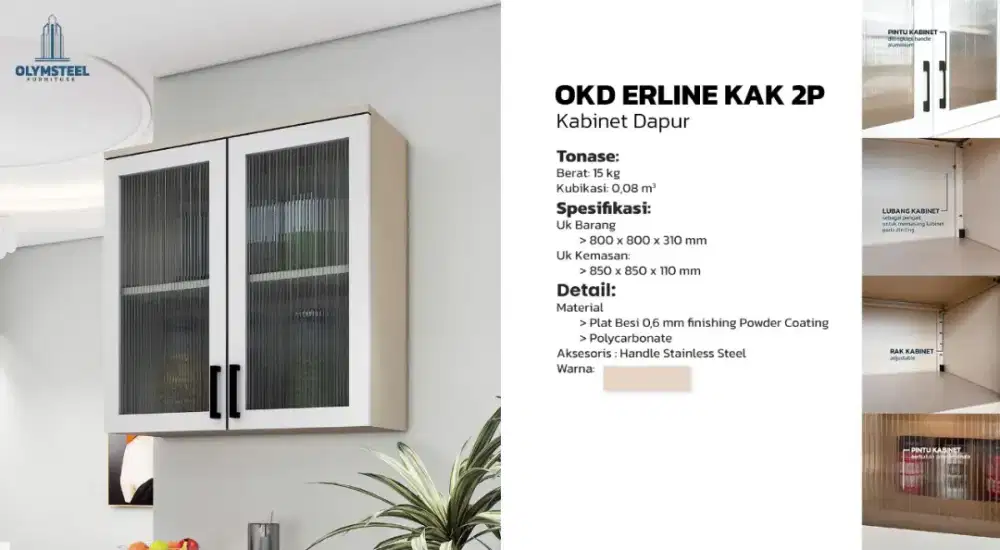 kitchen set besi plat P.80cm x T.80cm