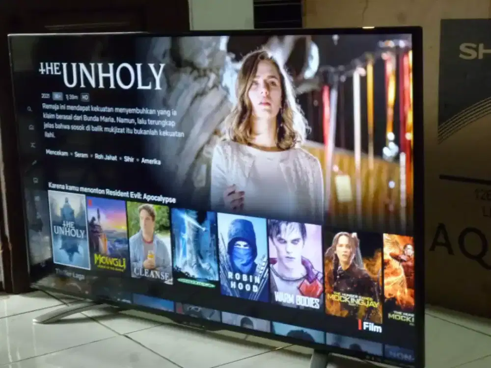 TV Smart 4K 50 Sharp UHD Support YouTobe Netflik dll Mulus (No-Minus)