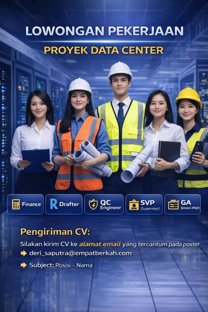 LOWONGAN PEKERJAAN
PROYEK DATA CENTER (SITE BASED)