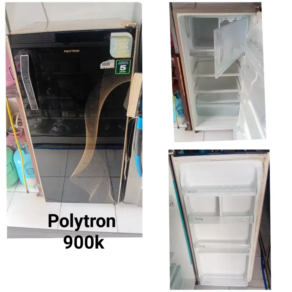 Kulkas polytron bekas bergaransi