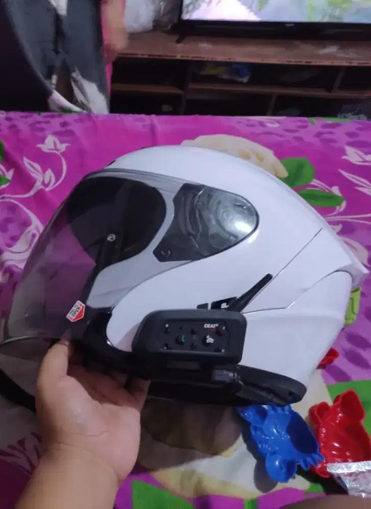 Jual helm nzs kairiz 90 persen masih mulus + intercom njs