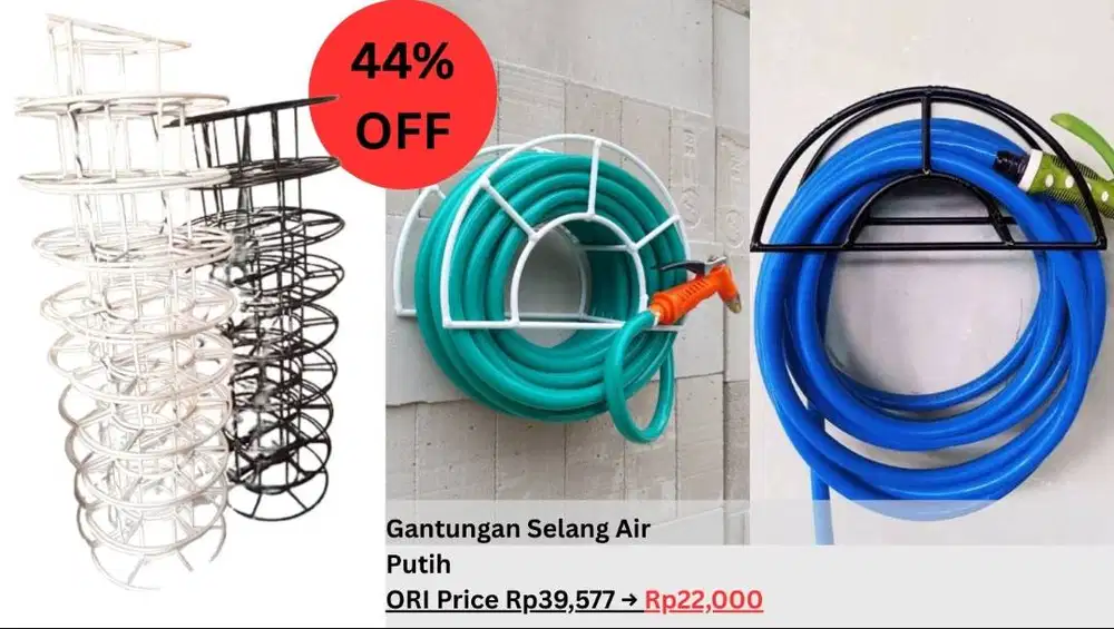 Gantungan Selang Air Besi - PUTIH