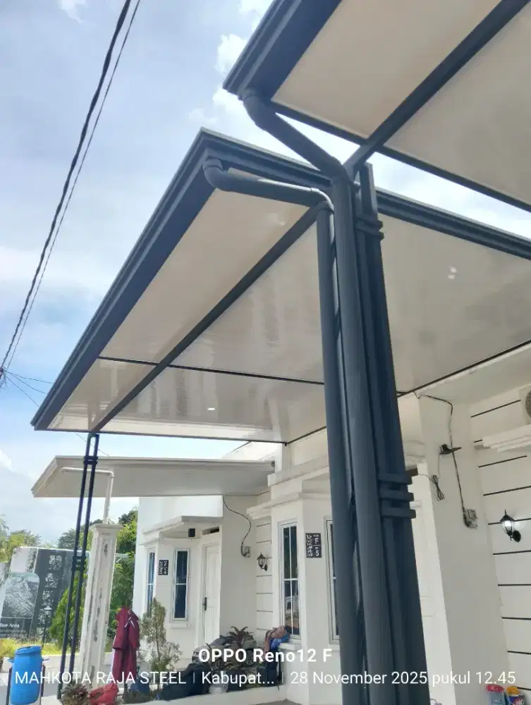 Kanopi alderon single layer + plafon pvc awet dan tahan lama