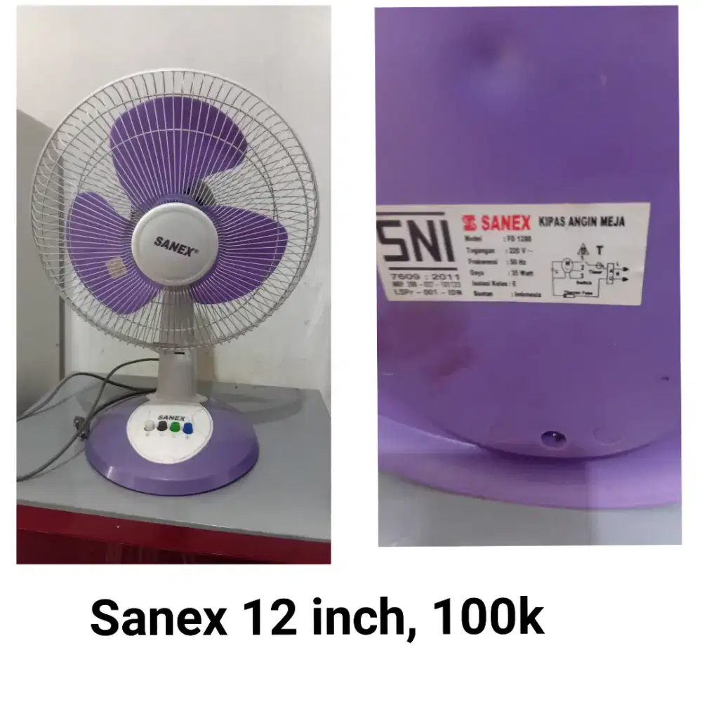 Kipas angin sanex 12 bekas