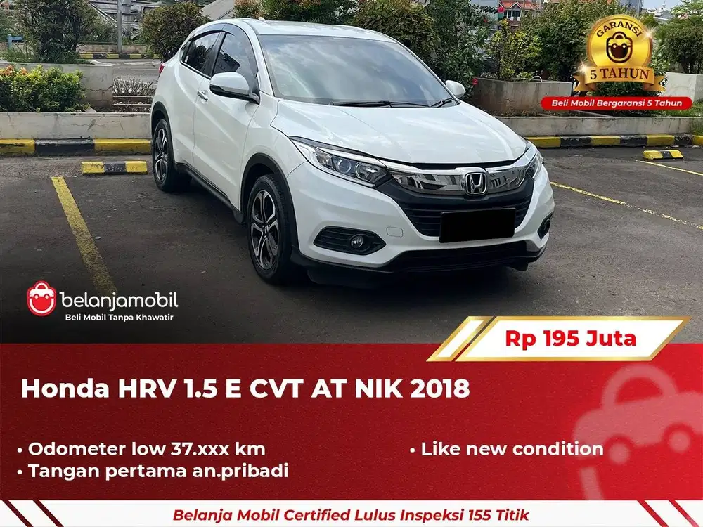 [ GARANSI 5TH ] Honda HRV HR-V HR V 1.5 E CVT AT 2018/2019