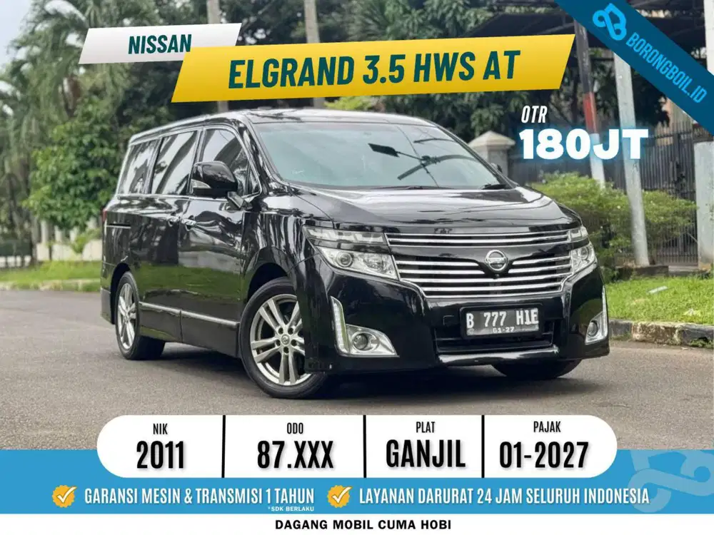 Nissan Elgrand HWS 3.5cc cvt 2011 Hitam Istimewa alphard G vellfire